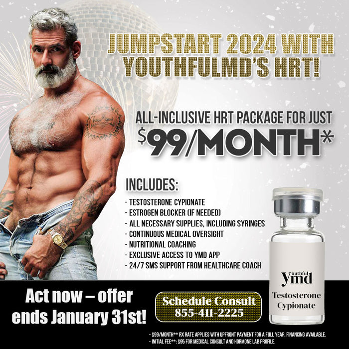 Year-Long Vitality: Men's Hormone Therapy for Only $99/Month(Annual Program)